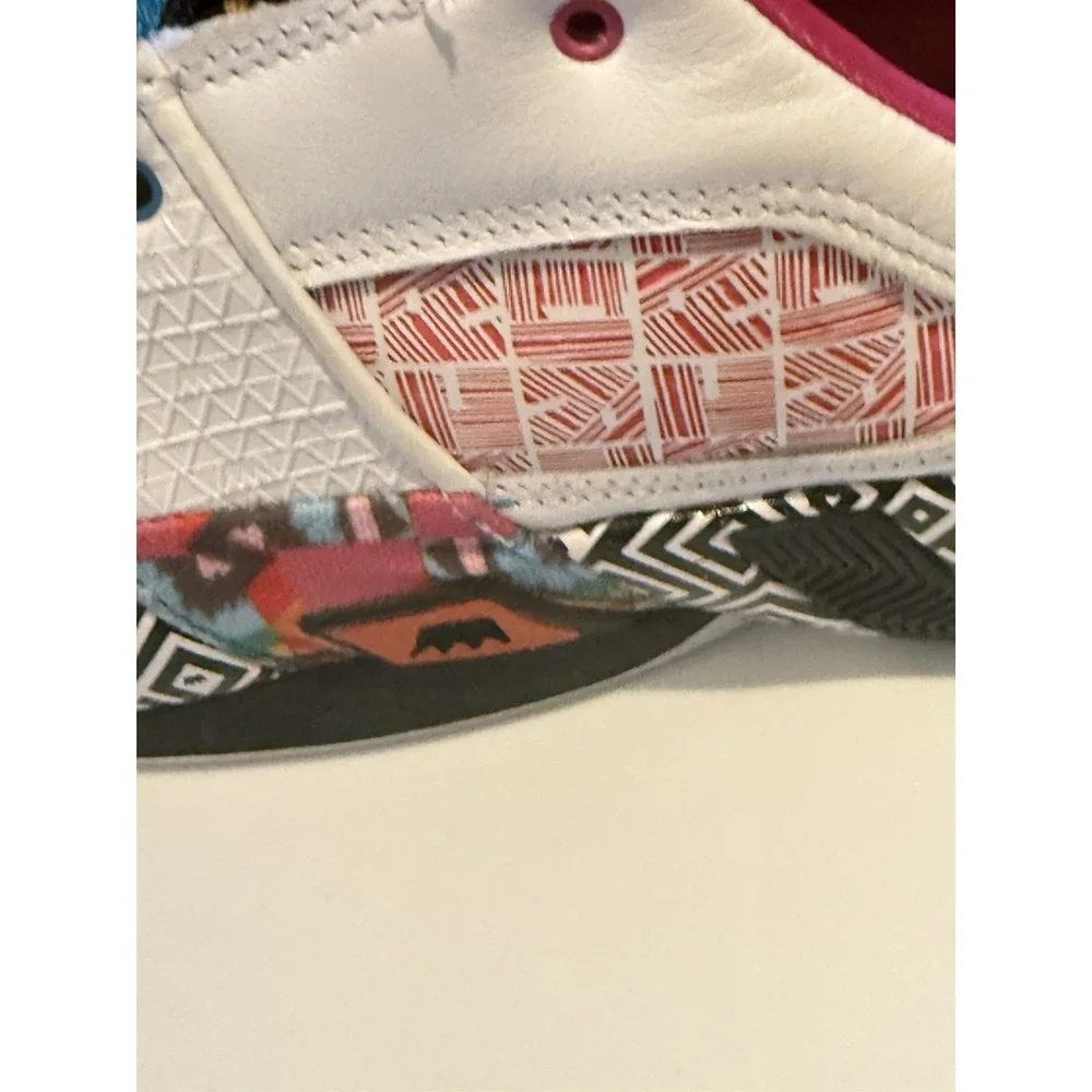 Adidas Streetball Sneakers Mens 11 White Multi Color Geometric Retro Low Top